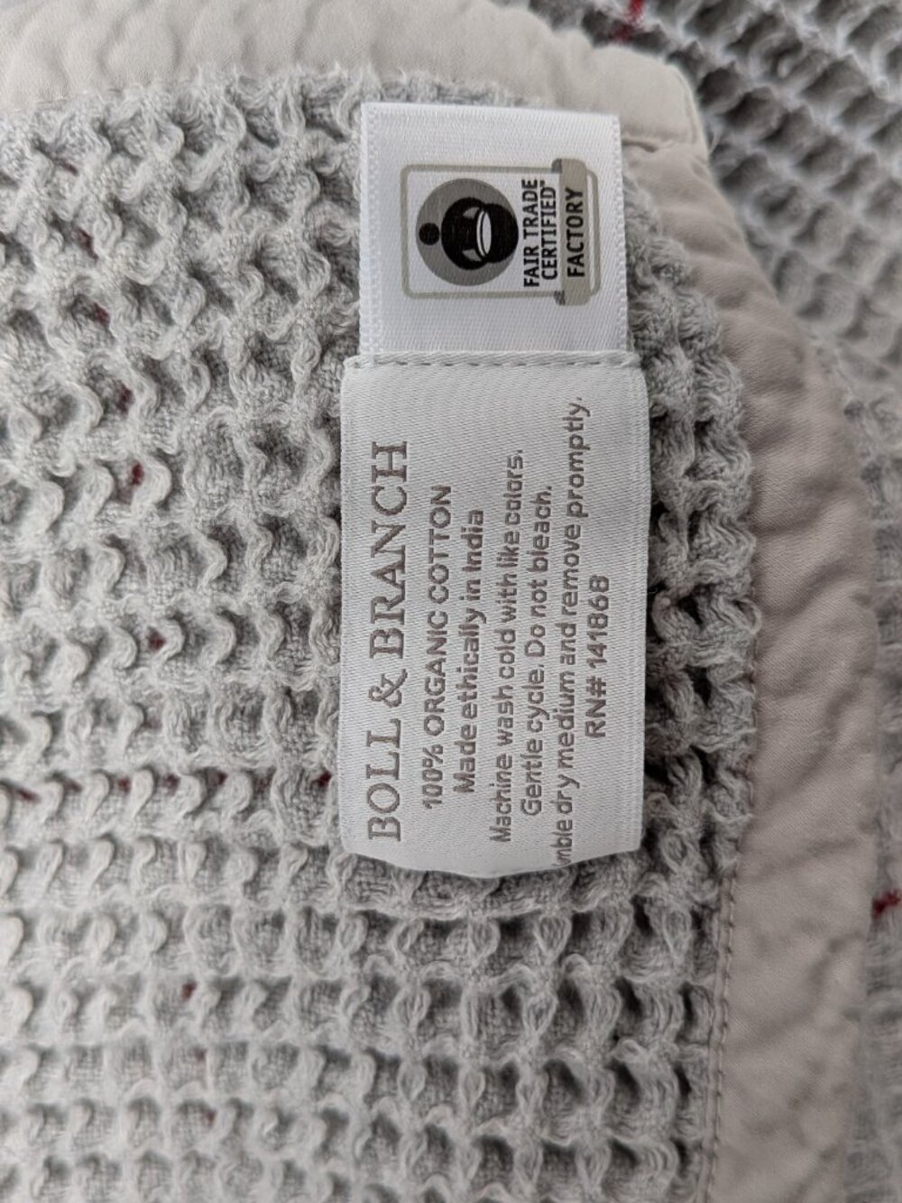 King Waffle Blanket - Boll & Branch - Picture 3 of 3